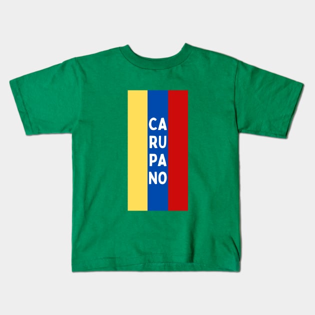 Carupano City in Venezuelan Flag Colors Vertical Kids T-Shirt by aybe7elf